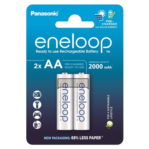 Акумулятор Panasonic Eneloop NI-MH  AA 2000 мАг, 2 шт.