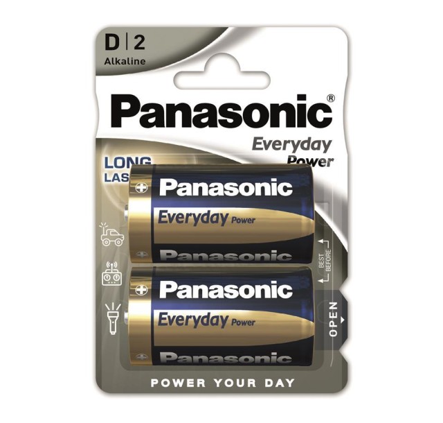 Батарейка Panasonic EVERYDAY POWER лужна D(LR20) блістер, 2 шт.