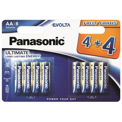 Батарейка Panasonic Evolta лужна AA блістер, 8 шт.