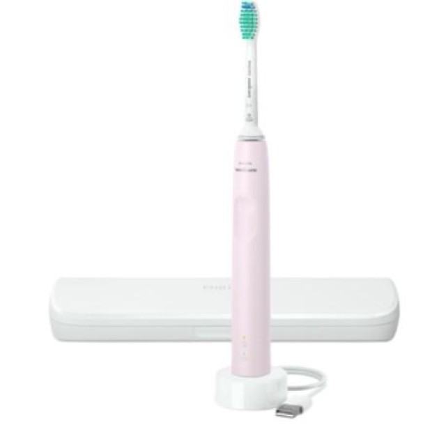 Щітка зубна електр. Philips, Sonicare Gemini 3100, 31т. колив/хв, насадок-1, футляр, рожевий