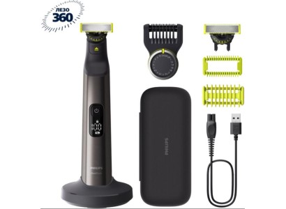 Бритва електр. Philips OneBlade Pro 360, Li-Ion, сух.+волог., індикатор заряду, твердий чохол, чорний