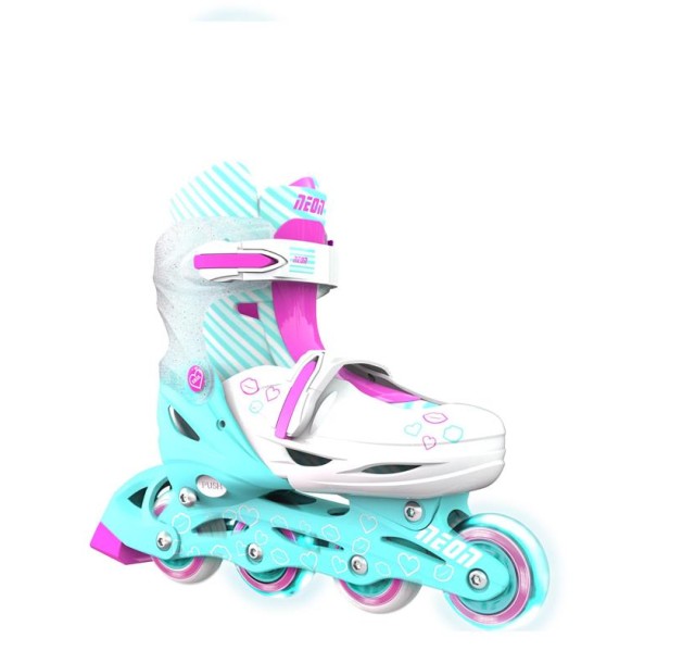 Роликові ковзани Neon Inline, розмір 30-33, бірюзовий