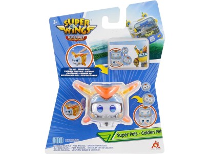 Ігрова фігурка Super Wings Super Pet Золотий Хлопчик улюбленець (Golden Boy pet), світло