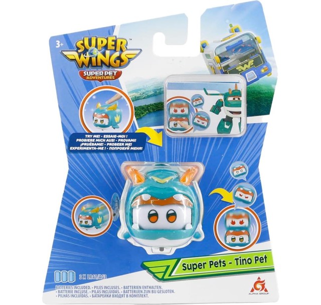 Ігрова фігурка Super Wings Super Pet Тіно улюбленець (Tino pet), світло