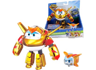 Ігровий набір Super Wings Transforming Золотий Хлопчик і улюбленець (Golden Boy & Pet)