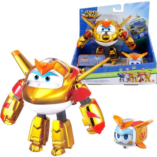 Ігровий набір Super Wings Transforming Золотий Хлопчик і улюбленець (Golden Boy & Pet)