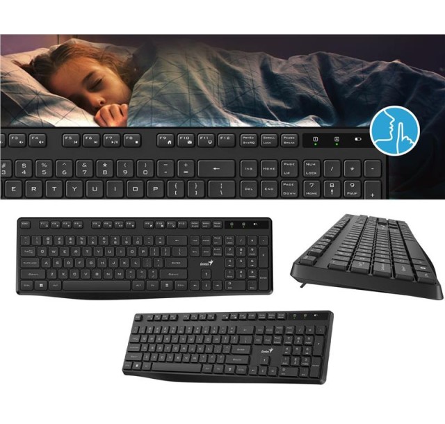 Клавіатура мембранна Genius KB-7200, 104key, WL, EN/UKR, чорний