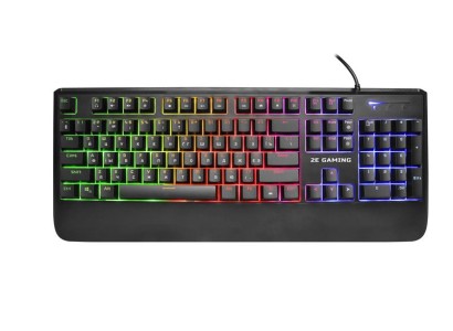 Клавіатура мембранна 2E GAMING KG325 104key, USB-A, EN/UA/RU, LED, чорний