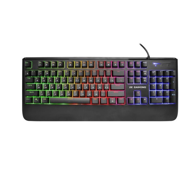 Клавіатура мембранна 2E GAMING KG325 104key, USB-A, EN/UA/RU, LED, чорний