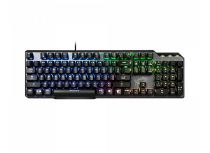 Клавіатура механічна MSI Vigor GK50 ELITE BW UA 104key, Kailh White, USB-A, EN/UKR/RU, RGB, білий