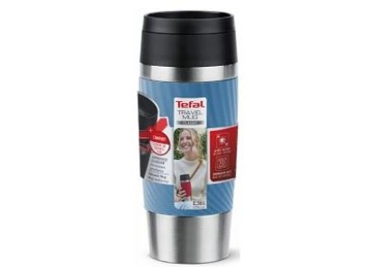 Термочашка Tefal Travel Mug Classic Twist, 360мл, нержавіюча сталь, блакитний