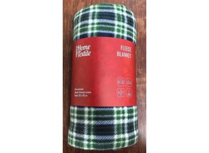 Плед Ardesto Fleece 130x160см, 100% поліестер, клітинка, зелений