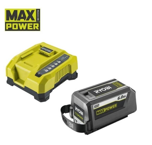 Набір акумулятора та зарядного пристрою Ryobi Max Power RY36BK60B-160 36В 1х6А·год ЗП 6А швидкозарядний