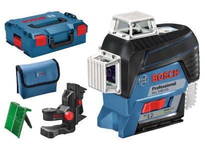 Нівелір лазерний Bosch GLL 3-80 CG, до 30м з приймачем 120м,  ±0.3мм/м, BM 1 + L-Boxx, 0.82кг