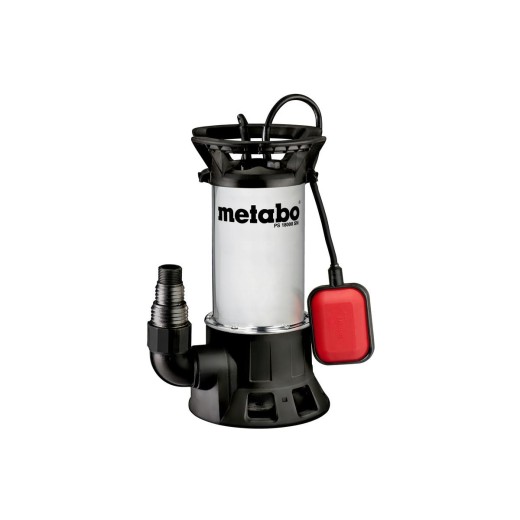 Насос занурювальний для брудної води Metabo PS 18000 SN , 1000Вт, 19куб/год, висота подачі 11м, занурення до 7м, внутрішня різьба 1