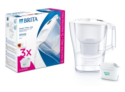 Фільтр-глечик Brita Aluna Memo MXPro 2.4л (1.4л очищеної води) з фільтр-картриджем 3шт, білий