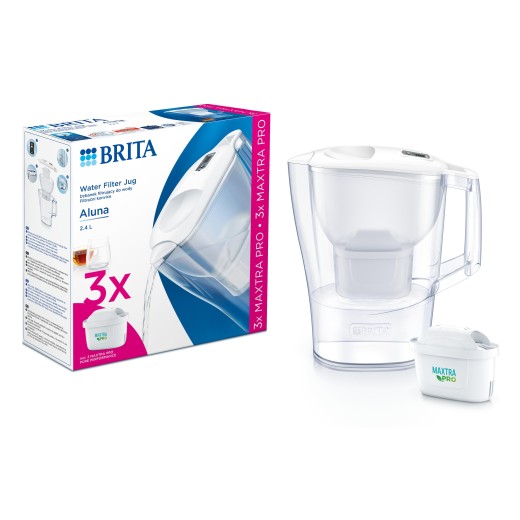 Фільтр-глечик Brita Aluna Memo MXPro 2.4л (1.4л очищеної води) з фільтр-картриджем 3шт, білий