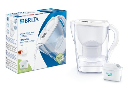 Фільтр-глечик Brita Marella Memo MXPro 2.4л (1.4л очищеної води) з фільтр-картриджем, білий