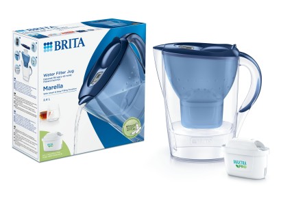 Фільтр-глечик Brita Marella Memo MXPro 2.4л (1.4л очищеної води) з фільтр-картриджем, синій