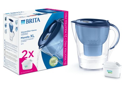 Фільтр-глечик Brita Marella XL Memo MXPro 3.5л (2л очищеної води) з фільтр-картриджем 2шт, синій