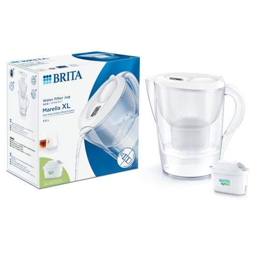 Фільтр-глечик Brita Marella XL Memo MXPro 3.5л (2л очищеної води) з фільтр-картриджем, білий