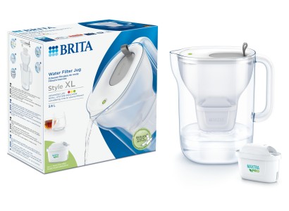 Фільтр-глечик Brita Style XL LED MXPro 3.6л (2.3л очищеної води) з фільтр-картриджем, сірий