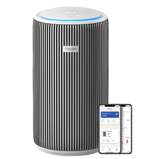 Очисник повітря Philips Series 3200, 135м2, 520м3/год, HEPA +вугільний фільтр, Wi-Fi, 5 режими, сріблясто-білий