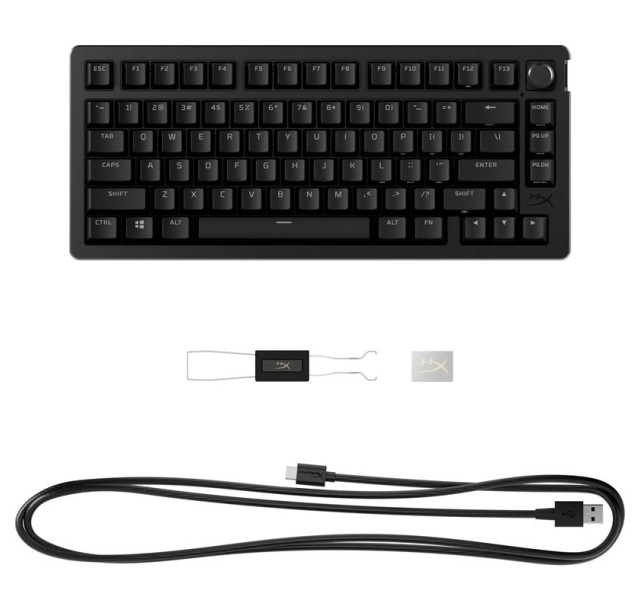 Клавіатура механічна HyperX Alloy Rise 75key, Red, USB-A, EN/UA, RGB, чорний