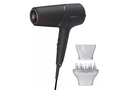 Фен Philips 5000 Series, 2300 Вт, 3 режими, дифузор, іоніз-я, хол. обдув, чорний