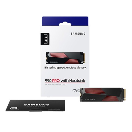 Накопичувач SSD Samsung M.2 2TB PCIe 4.0 990PRO + радіатор