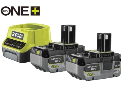 Набір акумулятора та зарядного пристрою Ryobi ONE+ RC18120-240X 18В 2х4А·год ЗП 2А