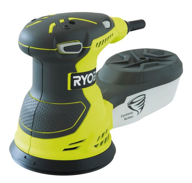 Шліфмашина ексцентрикова Ryobi ROS300A 300Вт 125мм +20 шліфлистів 1.7кг