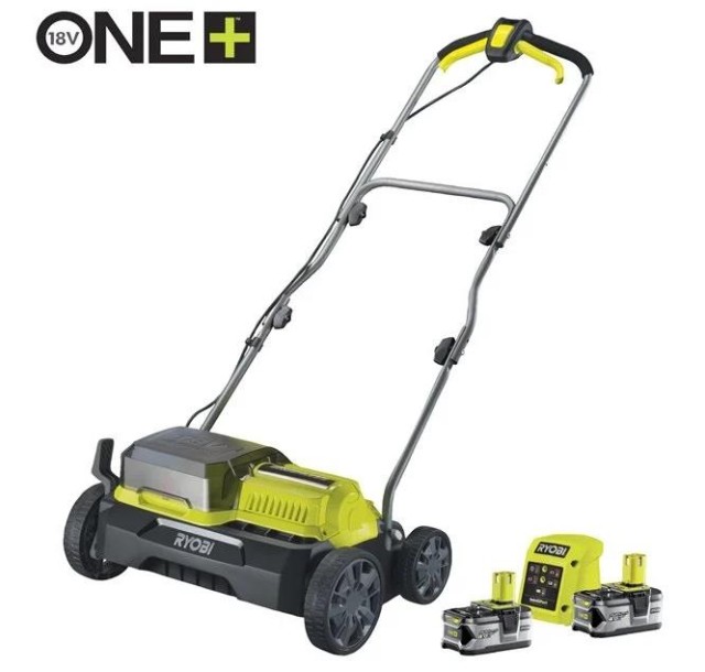 Аератор-скарифікатор акумуляторний Ryobi ONE+ RY18SFX35A-240 18В акб 2х4А·год 35см 55л 10кг