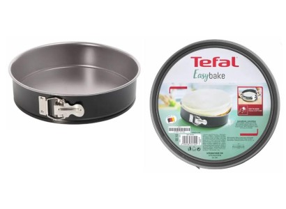 Форма для випікання Tefal Easybake, 26см, вуглецева сталь, роз'ємна, кругла, сірий