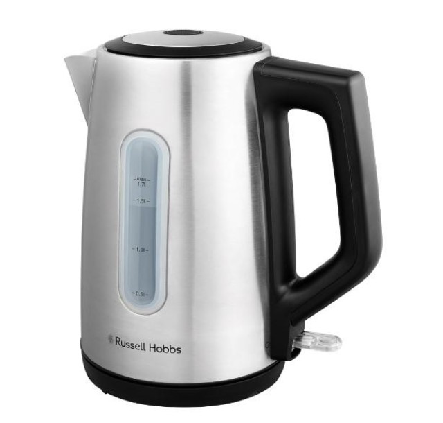 Електрочайник Russell Hobbs Heaton, 1.7л, нержавіюча сталь, сріблясто-чорний