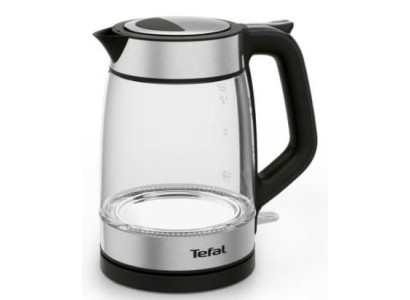 Електрочайник Tefal Glass Kettle 1.7л, скло, з підсвіткою, сріблясто-чорний