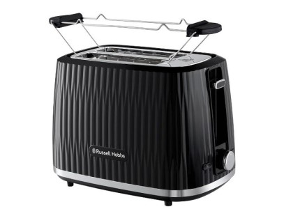 Тостер  Russell Hobbs Eden 800Вт, пластик, підігрів,разморозка, чорний