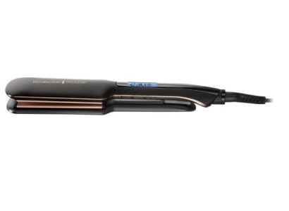 Випрямляч Remington PROluxe Midnight Wide Plate Straightener, темп.режимов-9, 150-230С, чохол, дісплей, кераміка, чорний