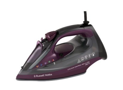 Праска Russell Hobbs Colour Control Pro Ultra, 2800Вт, 380мл, паровий удар -195гр, самоочищування, індик.температури, керам. підошва, сіро-фіолетовий