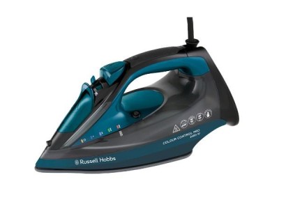 Праска Russell Hobbs Colour Control Pro, 2400Вт, 380мл, паровий удар -185гр, самоочищування, індик.температури, керам. підошва, синій