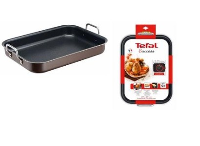 Деко Tefal Success,з ручками, прямокутна, 27х37см, алюміній, чорний