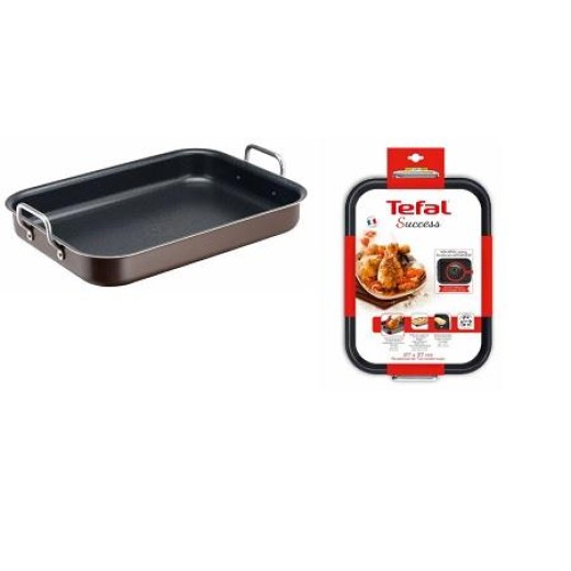 Деко Tefal Success,з ручками, прямокутна, 27х37см, алюміній, чорний