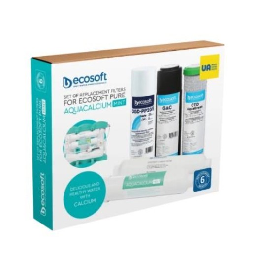 Комплект картриджів Ecosoft P'URE AquaCalcium Mint (6 місяців)