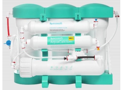 Фільтр зворотного осмосу Ecosoft P’URE AQUACALCIUM Mint, мембрана 75gpd DuPont, картридж AquaCalcium збагачує мінералами, дренаж 1:1