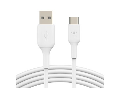 Кабель USB-A > USB-C заряджання/синхронізації Belkin 1м, Type-C, PVC, білий