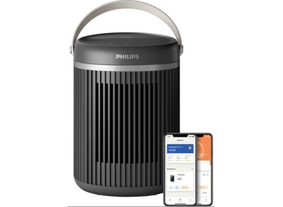 Тепловентилятор Philips Series 3000, 20м2, 2000Вт, електр. упр-ння, керамич.нагрів.елемент, Wi-Fi, темно-сірий