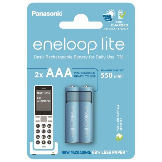 Акумулятор Panasonic Eneloop NI-MH  Lite AAA 550 мАг, 2 шт.