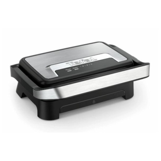 Гриль Tefal прижимний Inicio Compact 1000Вт, темп. режимів-1, алюміній, чорно-срібний