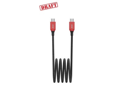 Кабель USB-C > USB-C заряджання/синхронізації 2E 1м, 100Вт Type-C, чорний