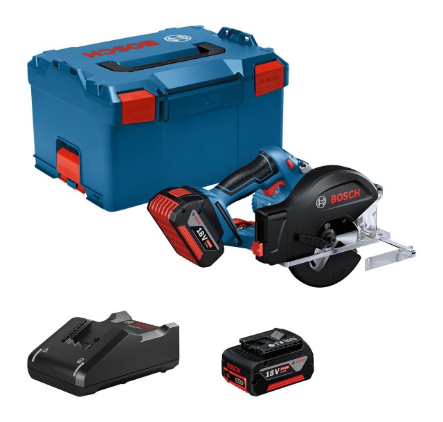 Пила дискова Bosch GKM 18V-50 акумуляторна, 2*18 В 5 Аг, 136 мм, 4250 об/хв, 2.2 кг